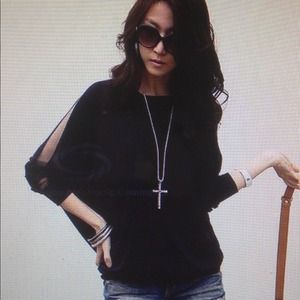 Trade @luckymama New Loose Batwing ScoopNeck Shirt