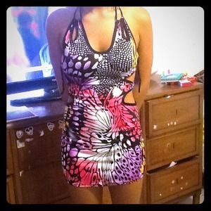 Tight dress with rips on side