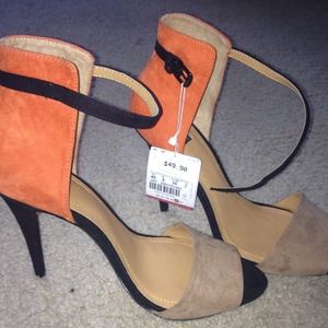 Zara color block sandals.