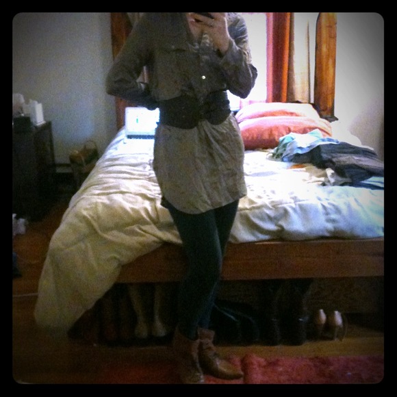 Long silk shirt
