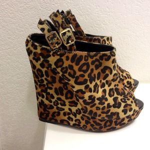 Leopard Wedges