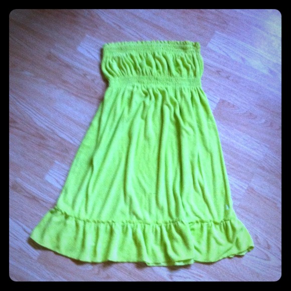 !!!Sold!!! Op bright green beach cover/dress