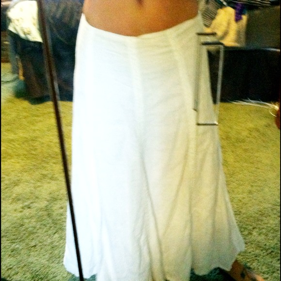 GAP Long White Full Skirt