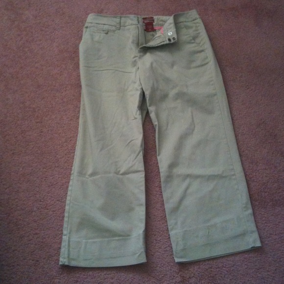 Hemmed Tan Pants
