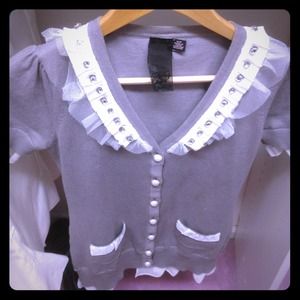 Short sleeve sweater/cardigan