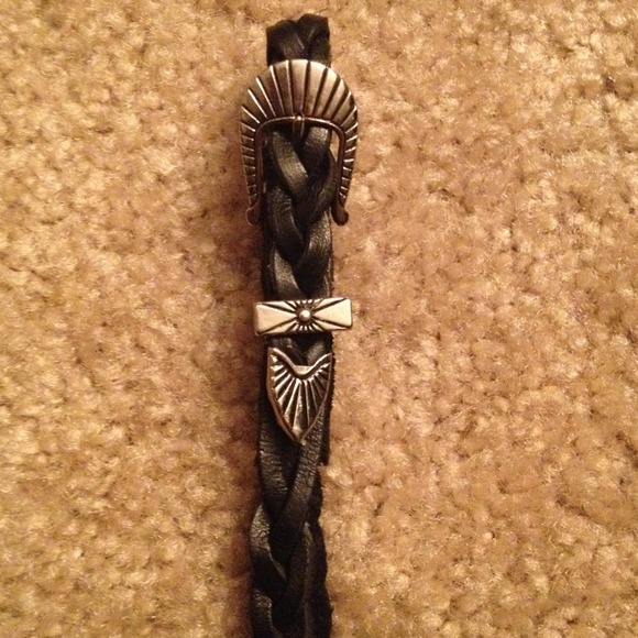 Black Braided Leather Bracelet