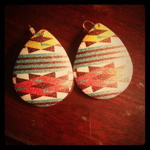 Aztec earrings never worn