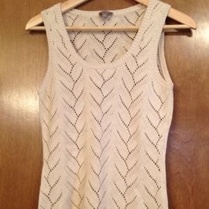 Ann Taylor cotton sleeveless sweater