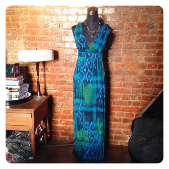 Dresses & Skirts - HALF OFF SALE | Teal Ikat Print Maxi Dress Dresses & Skirts - HALF OFF SALE | Teal Ikat Print Maxi Dress
