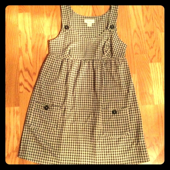 Dress Houndstooth Jumper Dress