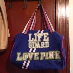 VS Pink Duffel Shaped Tote