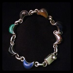 .925 sterling silver stone bracelet