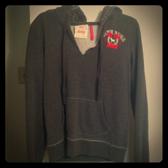 💛*SOLD*Victoria secret pink grey hoodie
