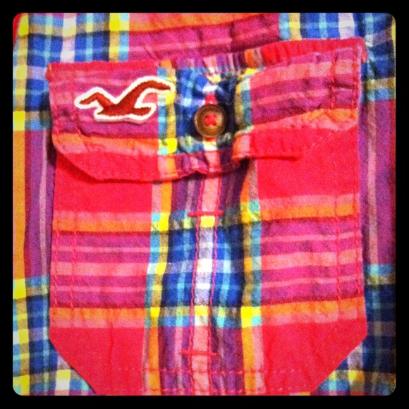 SOLD!! Hollister Plaid Button Up