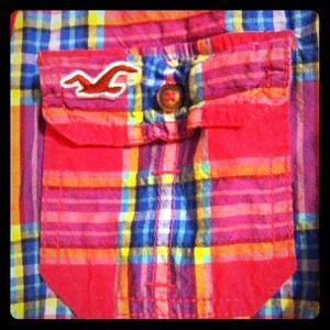 SOLD!! Hollister Plaid Button Up