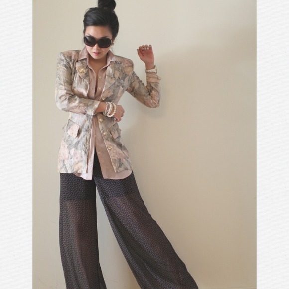 Vintage floral print blazer