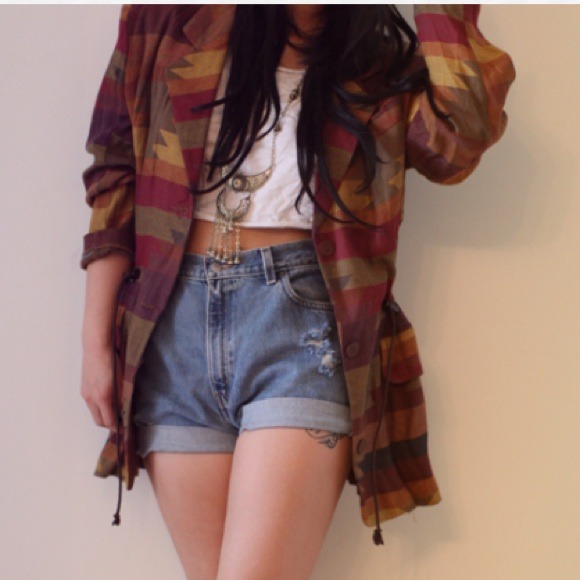 Aztec print blazer jacket