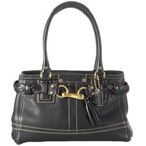 🌟Reserved🌟Coach Black Leather Carry All Tote