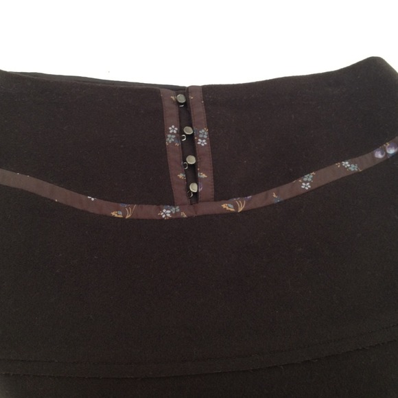 Rebecca Taylor chocolate brown wool skirt - Picture 4 of 4