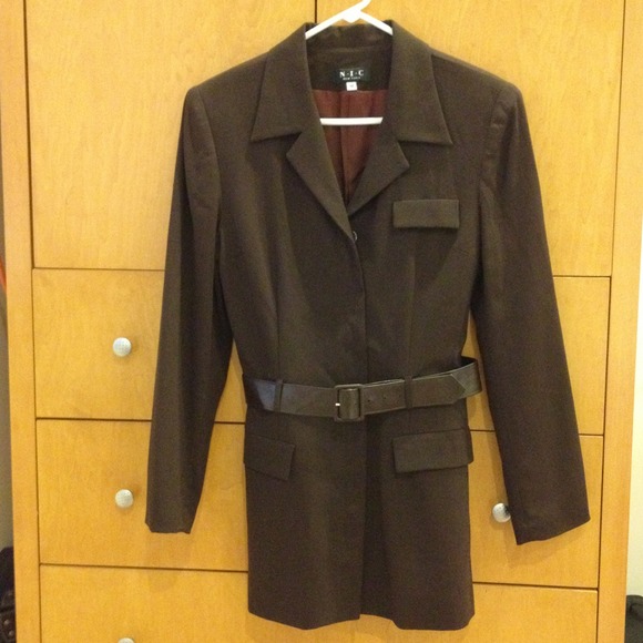 Vintage Women’s Brown Wool Blazer-Size 12 - Picture 1 of 2