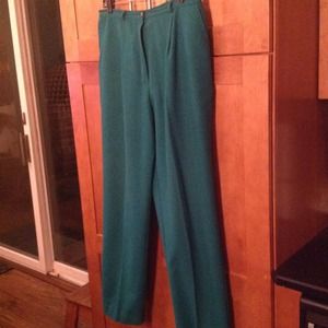 Made in USA Green wool slacks fully lined