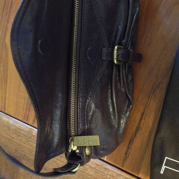 Kooba Olivia Shoulder Handbag in Eggplant - Picture 6 of 7