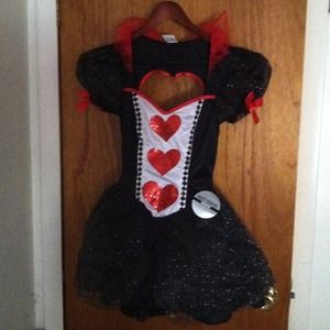 Queen of Hearts Costume Dress NEVER WORN