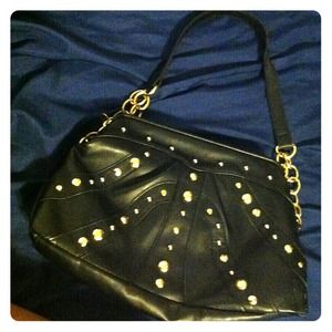 Rocker chiq faux leather studded bag