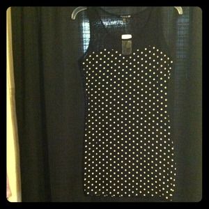 Sassy polkadot mini with sheer top panels