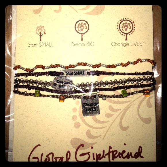 "Start small. Dream big. Change lives" bracelets
