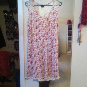 Pink floral pattern sundress