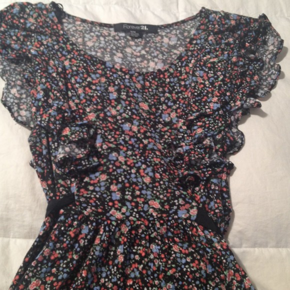 Black print jersey t- shirt