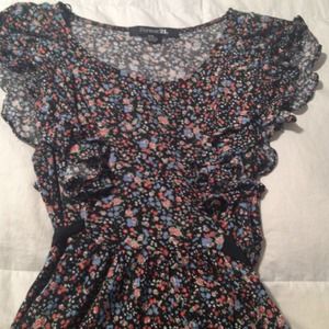 Black print jersey t- shirt