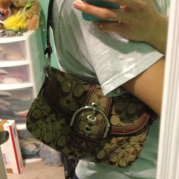 Coach Handbags - Authentic Brown signature coach handbag and wallet