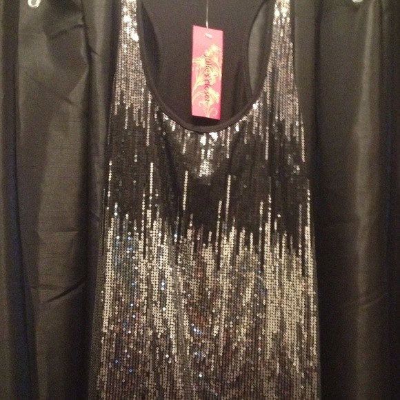 Silver glam top