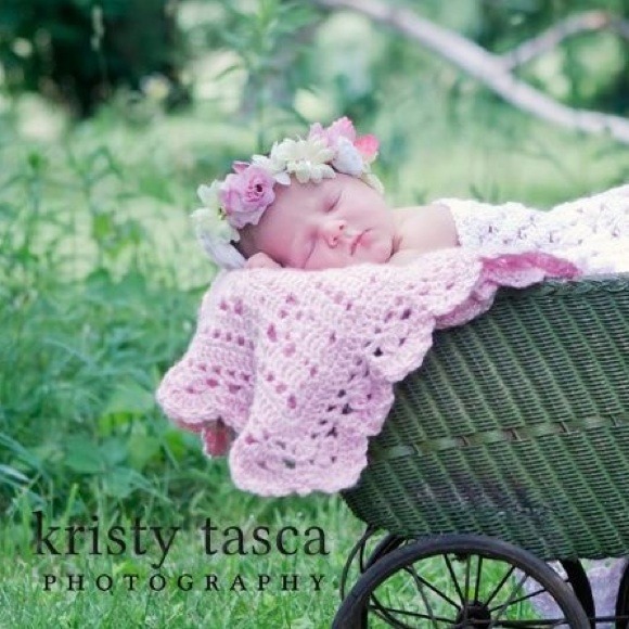 Run and Fly Designs Accessories - Newborn Floral Crown...handmade by me!  Photo prop