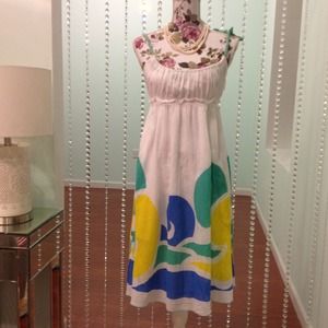 Bundle:White dress, vintage blouse, denim romper