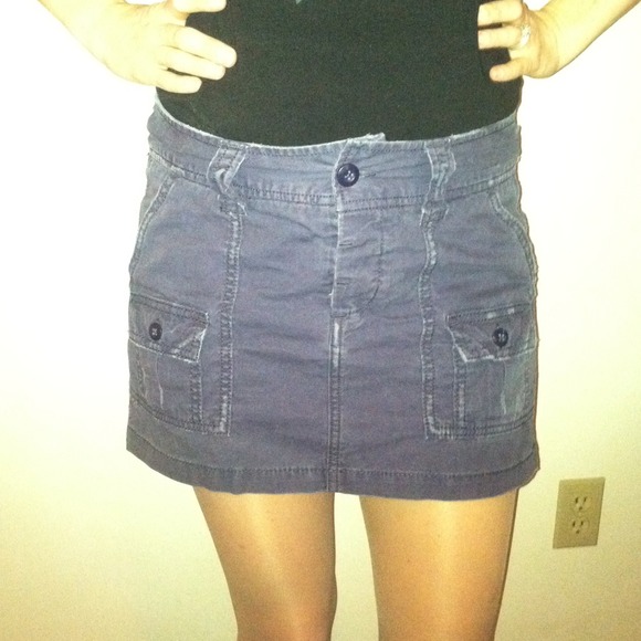 American Eagle vintage style blue mini skirt