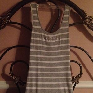 Reserved for Goldy bebe Swarovski logo gray stripe