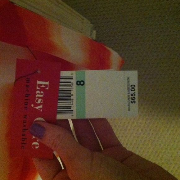 NWT! OBO! Orange & White blouse! - Picture 2 of 2