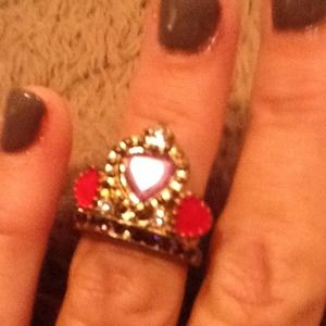SOLD!!!Betsey Johnson Crown Ring size 6