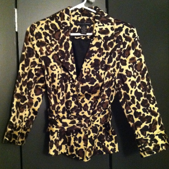 Leopard print fitted Blazer