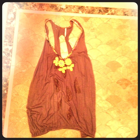 Free People loose fitting racerback tank top