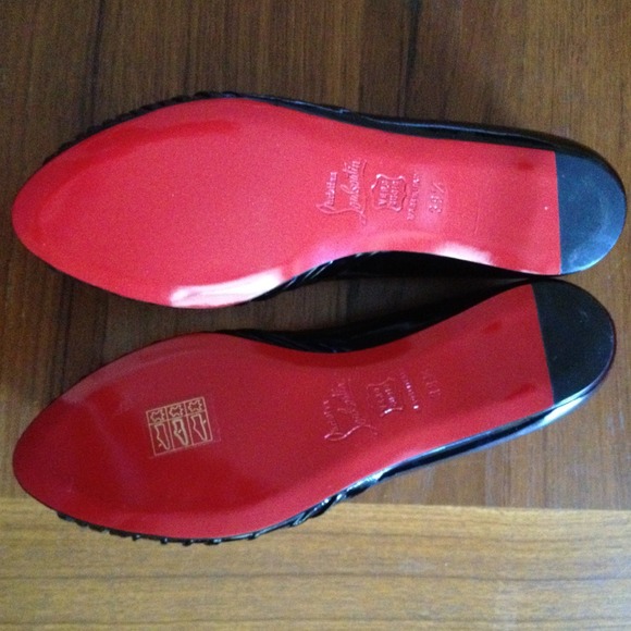 Christian Louboutin Turban Flat Black Patent SZ 8 - Picture 3 of 4