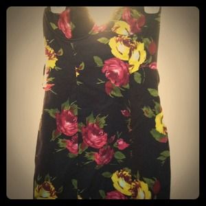 Black floral dress