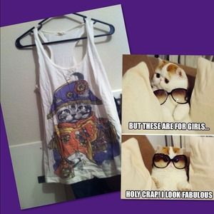 "Captain Kitty" Racerback Tank