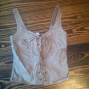Brown/tan corset top from guess.