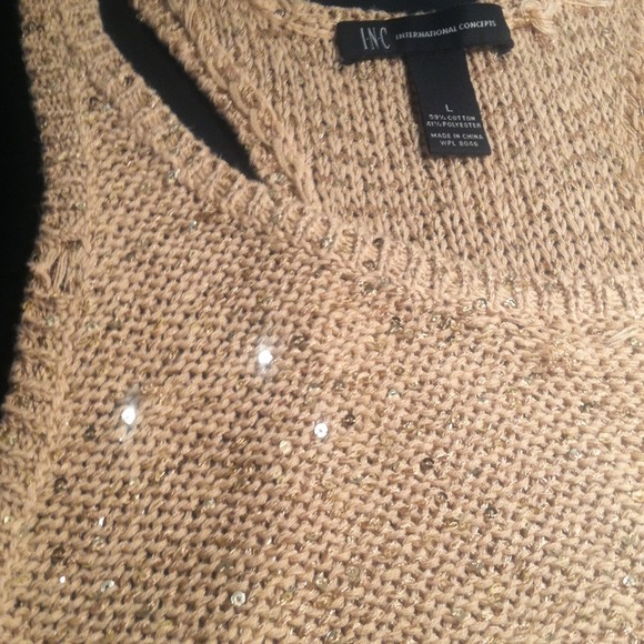 I-N-C Sequined Sweater Tank