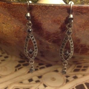 Black stone earrings