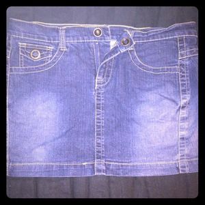 Denim Mini Skirt.